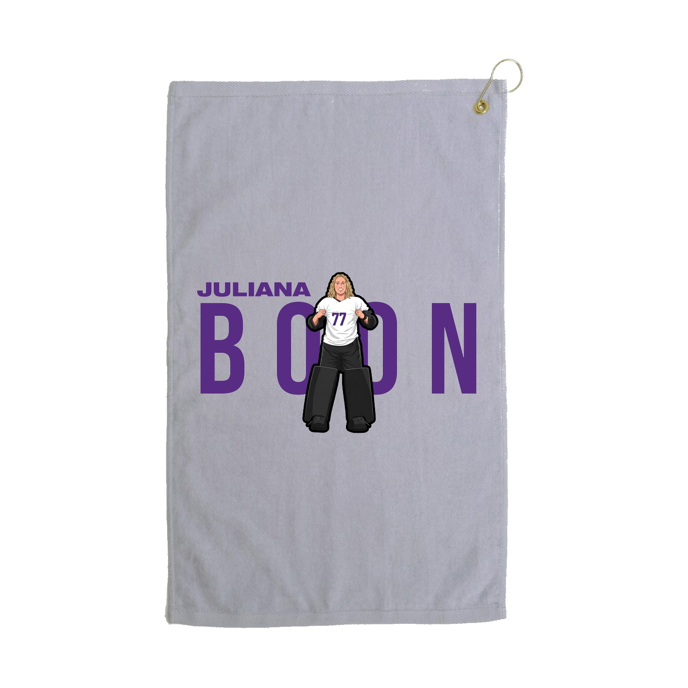Golf Towel — Player Name in Grey