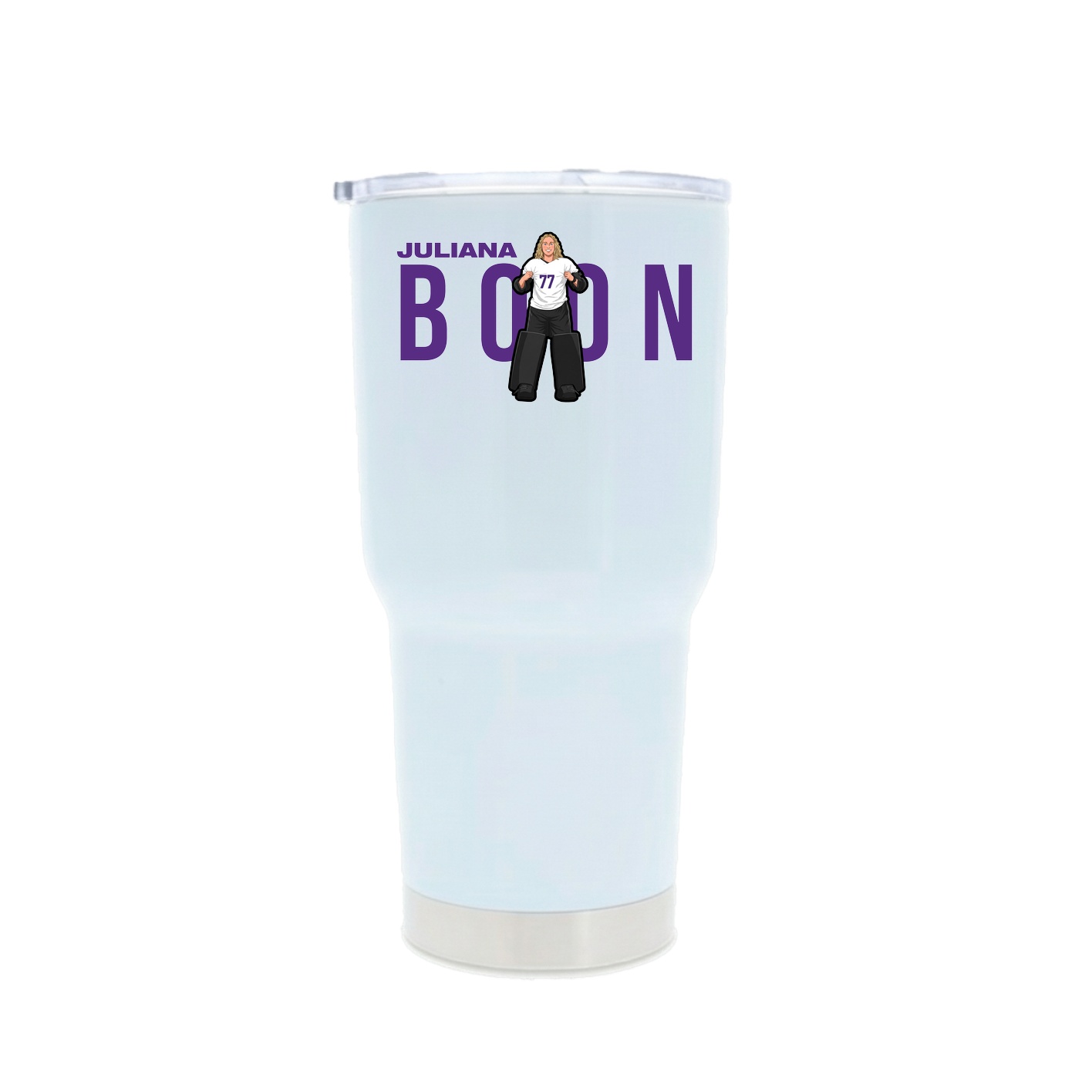 30oz Stainless Steel Tumbler — Player Name in White