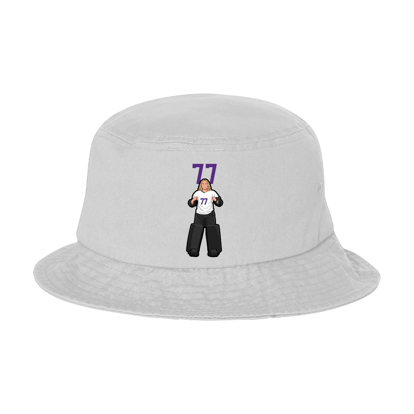 Bucket Cap — Number Top in White