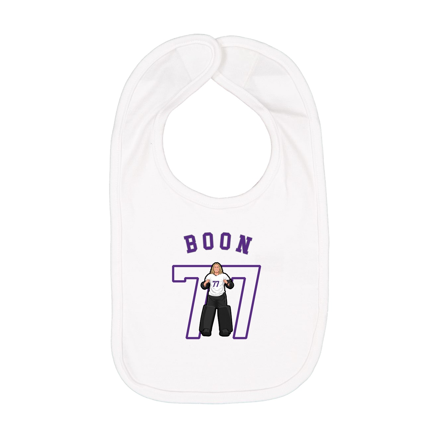 Infant Bib — Shirsey Arch in White