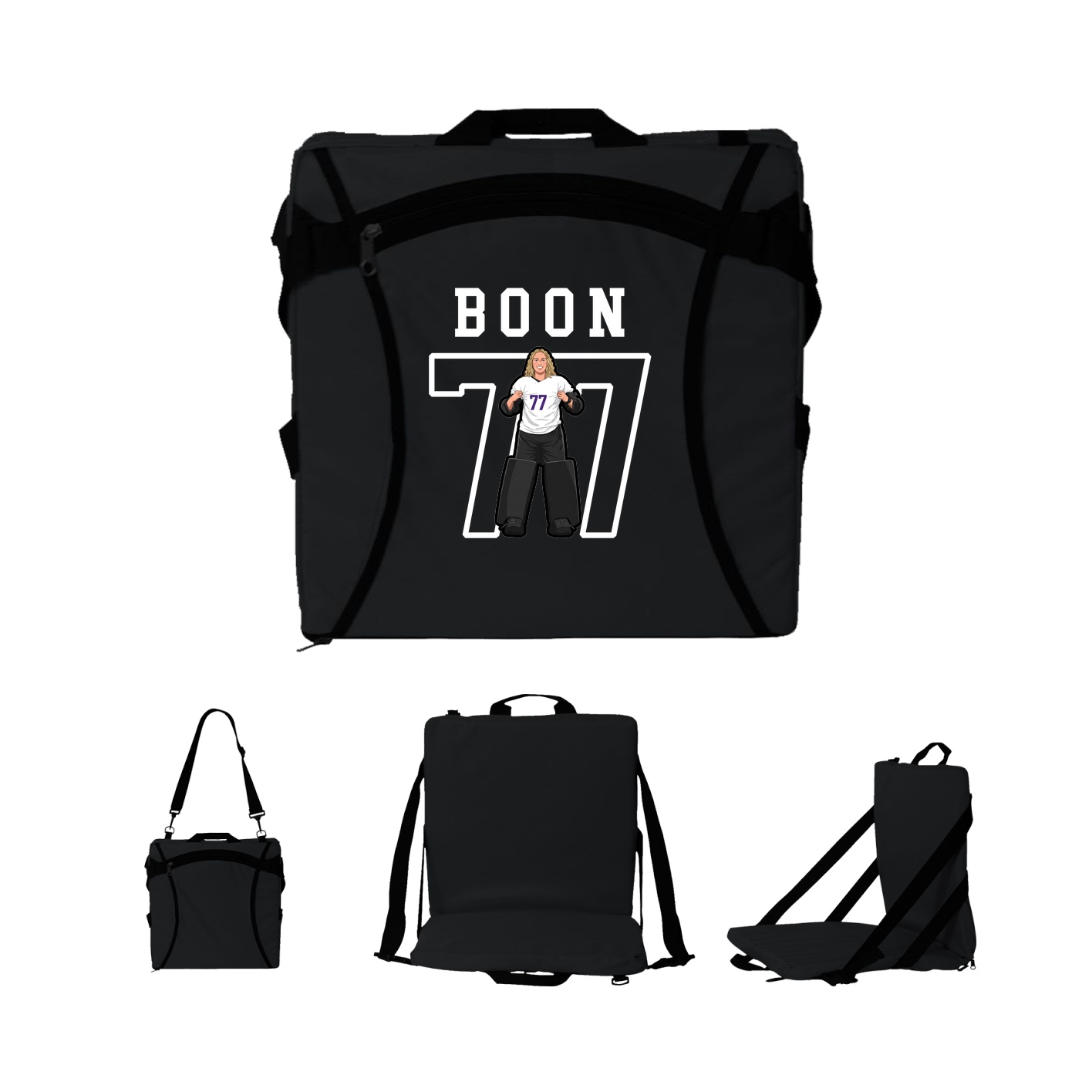 Folding Stadium Seat — Shirsey in Black