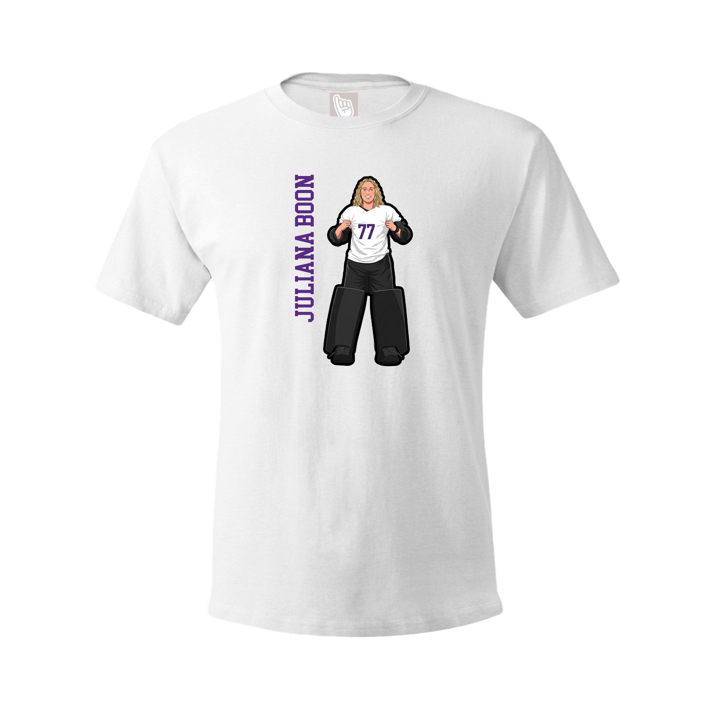Youth Tee — Name Vertical in White