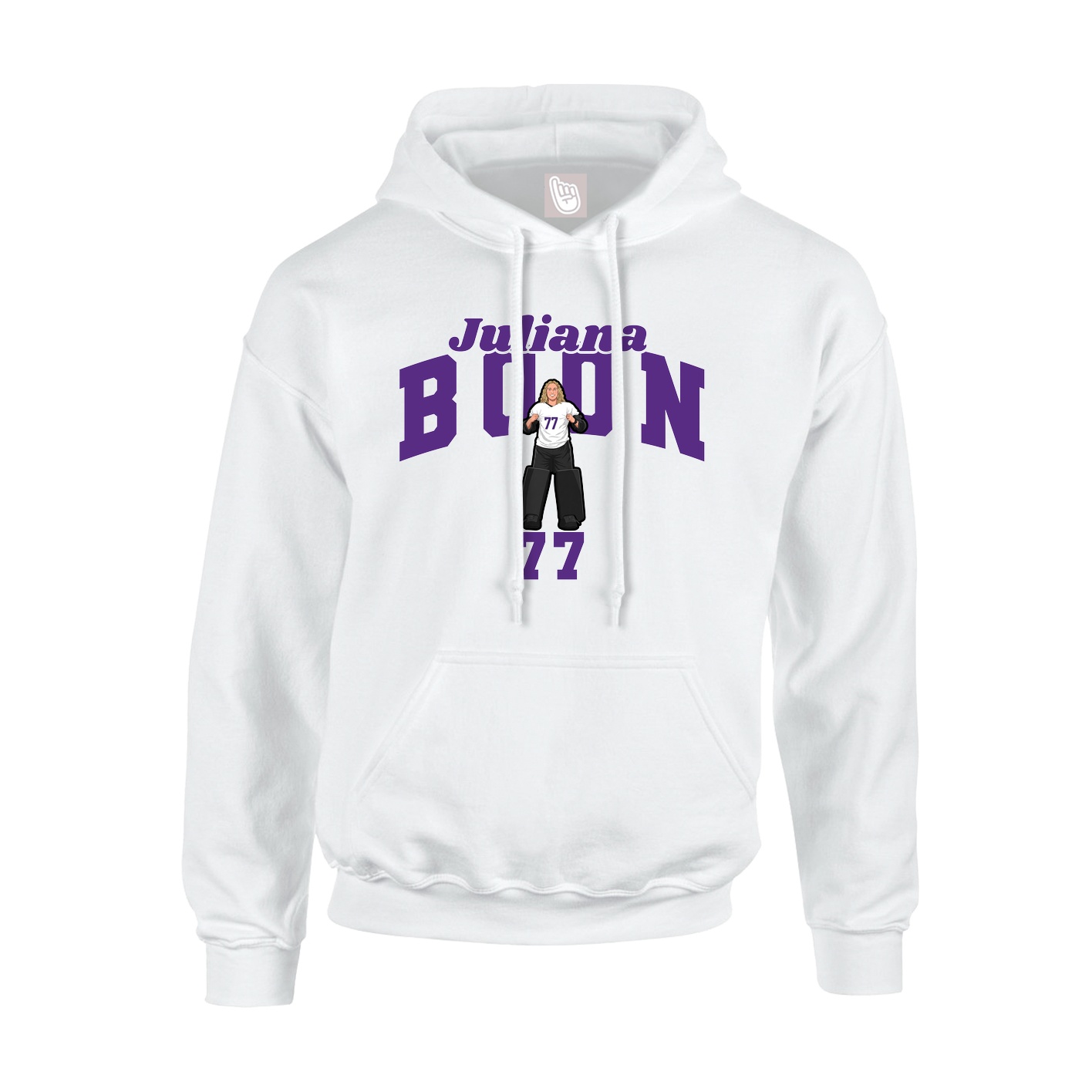 Hoodie — Signature Arch in White