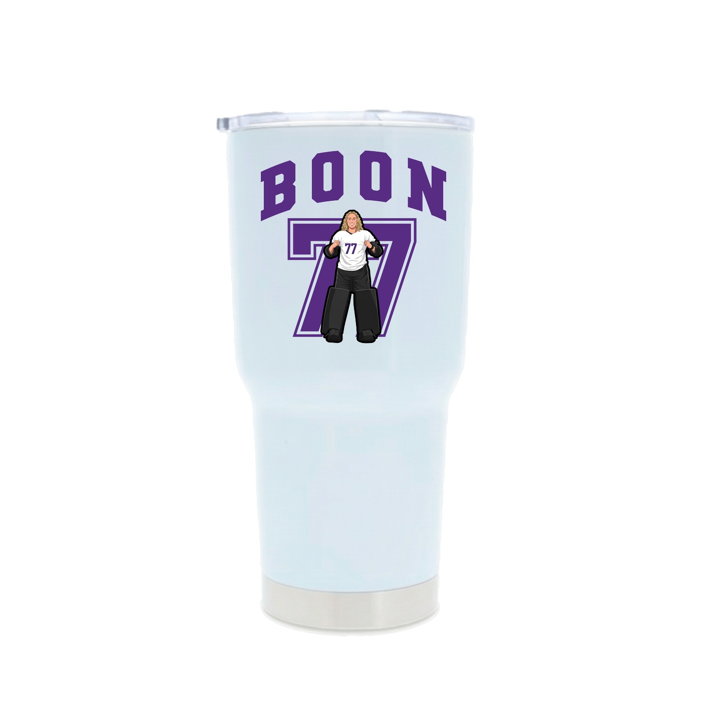 30oz Stainless Steel Tumbler — Number in White