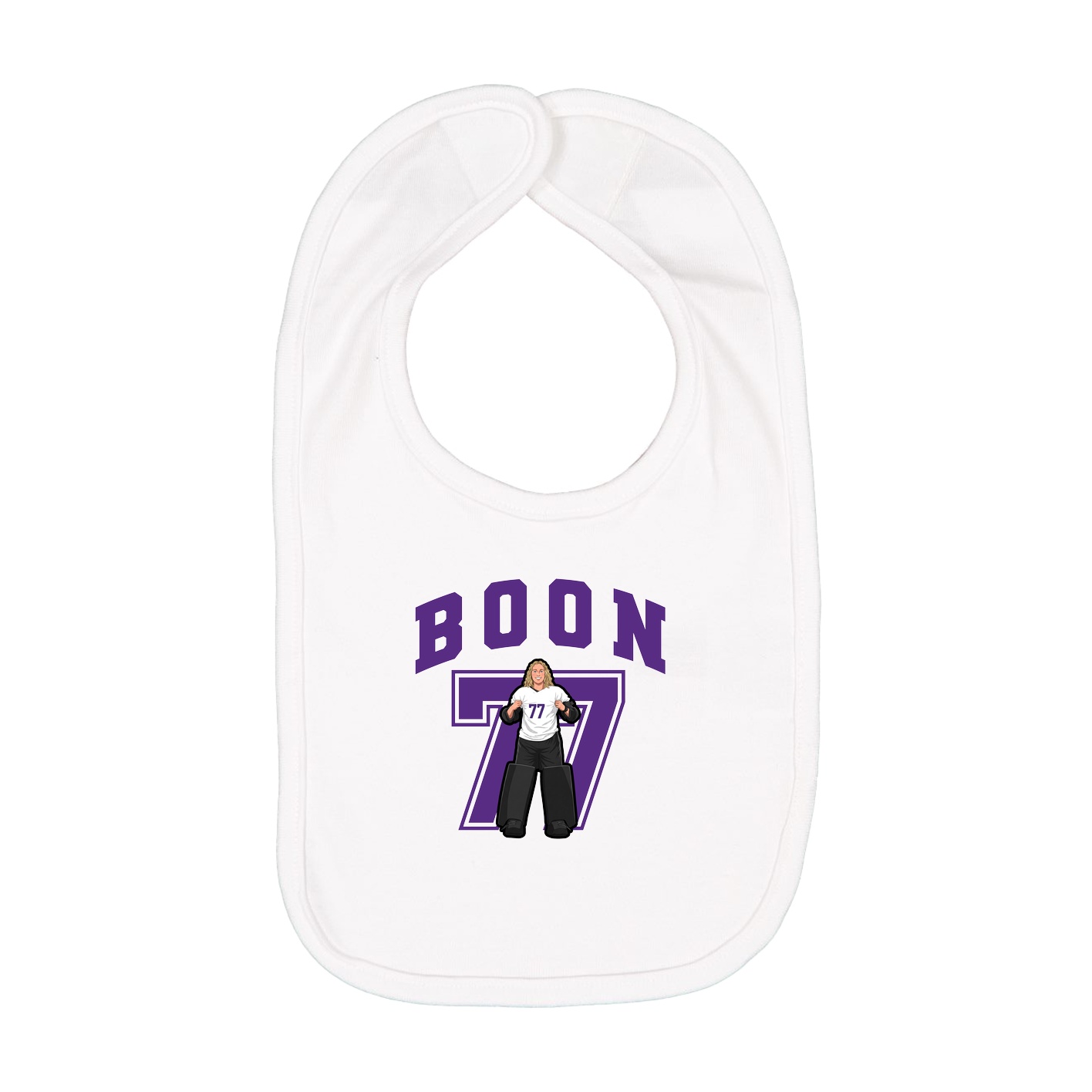 Infant Bib — Number in White