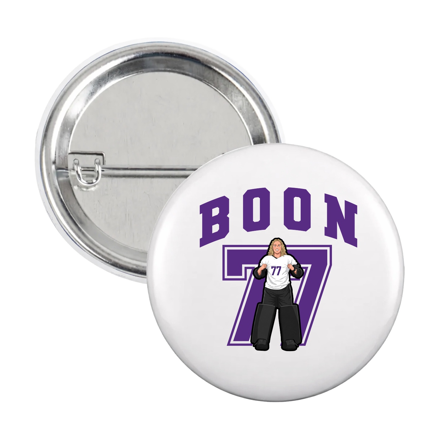 Game Day Button — Number in White
