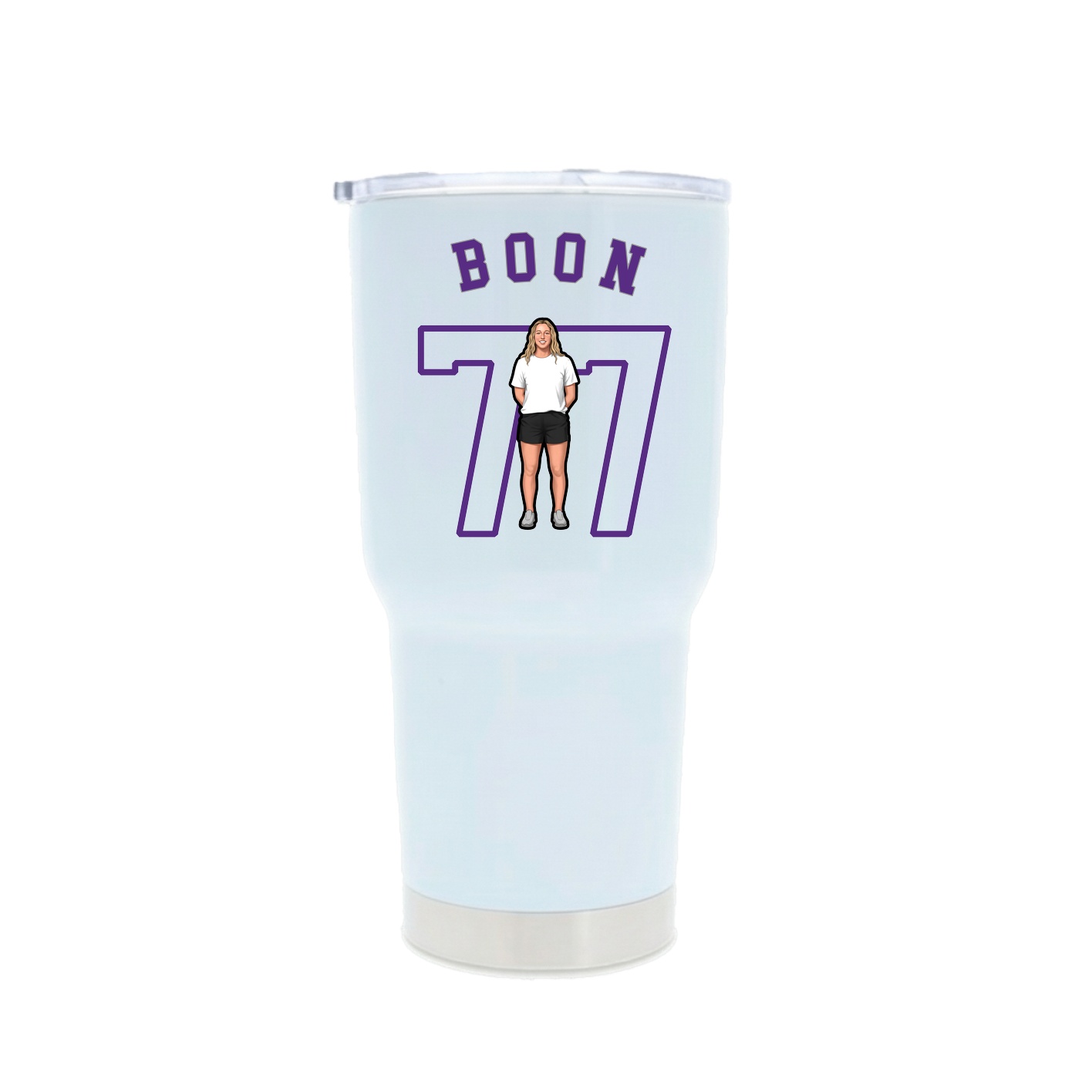 30oz Stainless Steel Tumbler — Shirsey Arch in White