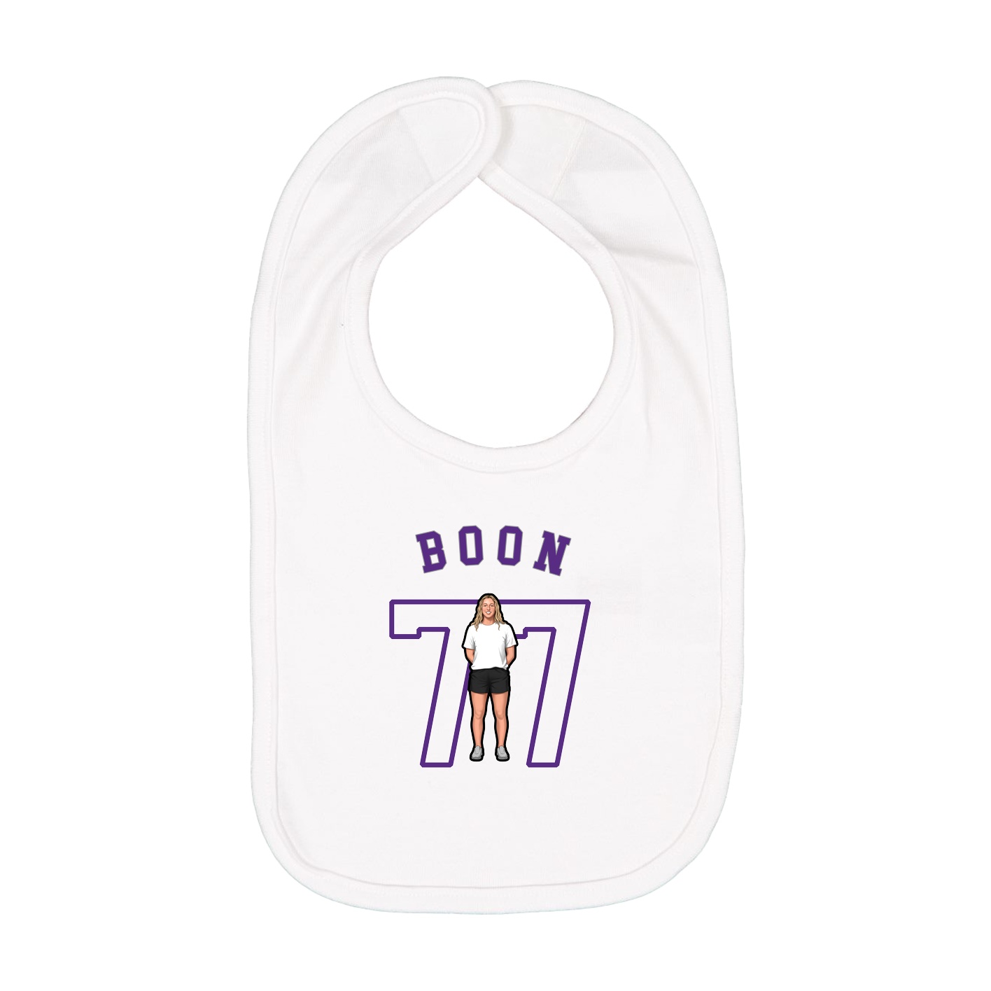 Infant Bib — Shirsey Arch in White
