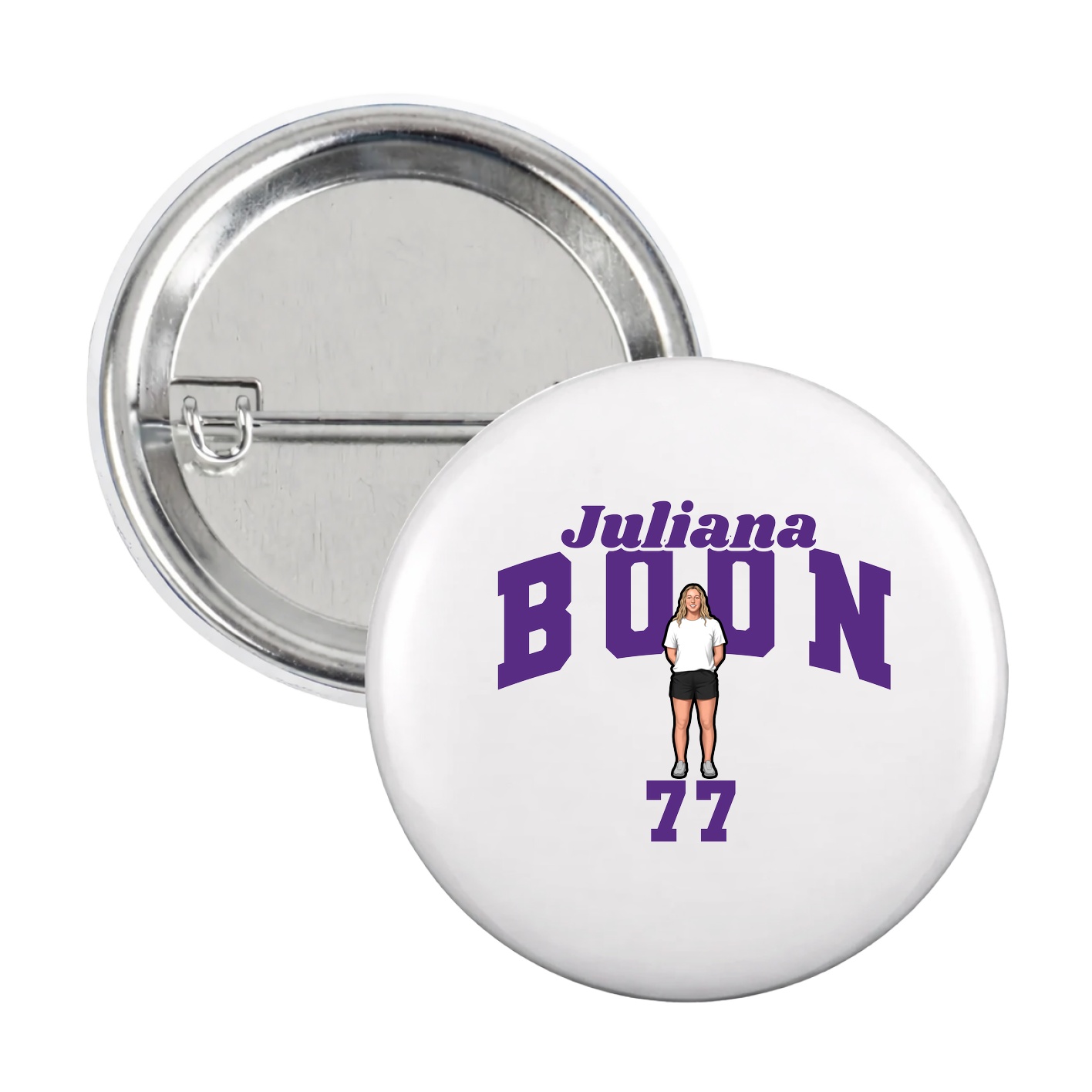 Game Day Button — Signature Arch in White
