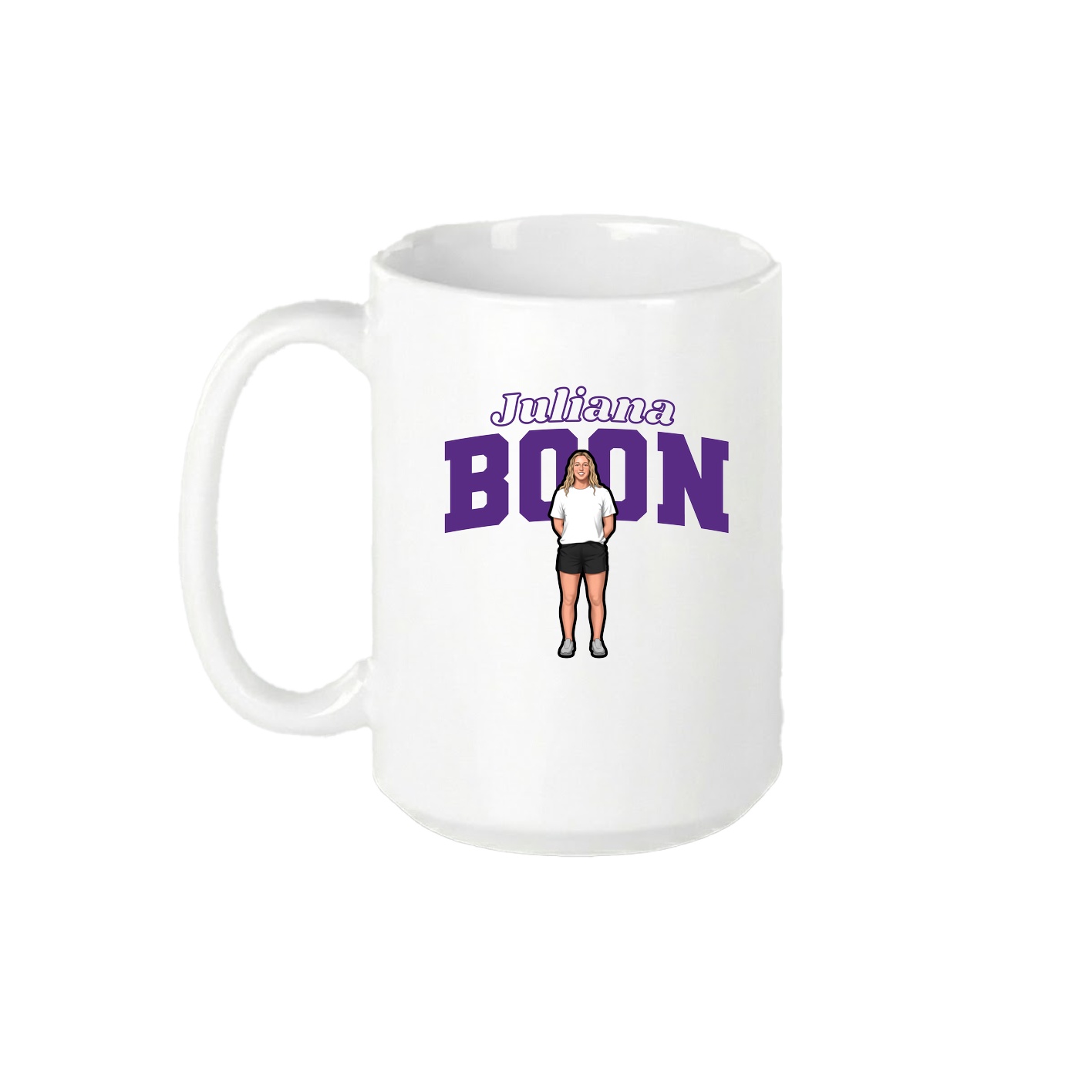 15oz Coffee Mug — Name Arch in White