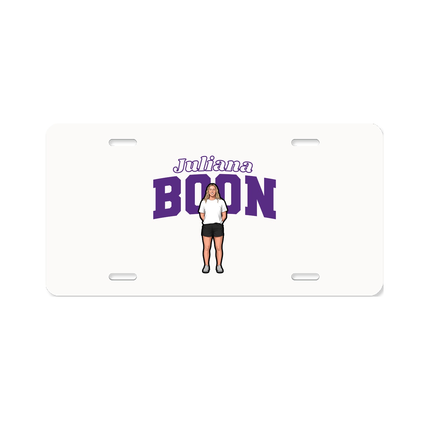 License Plate — Name Arch in Classic