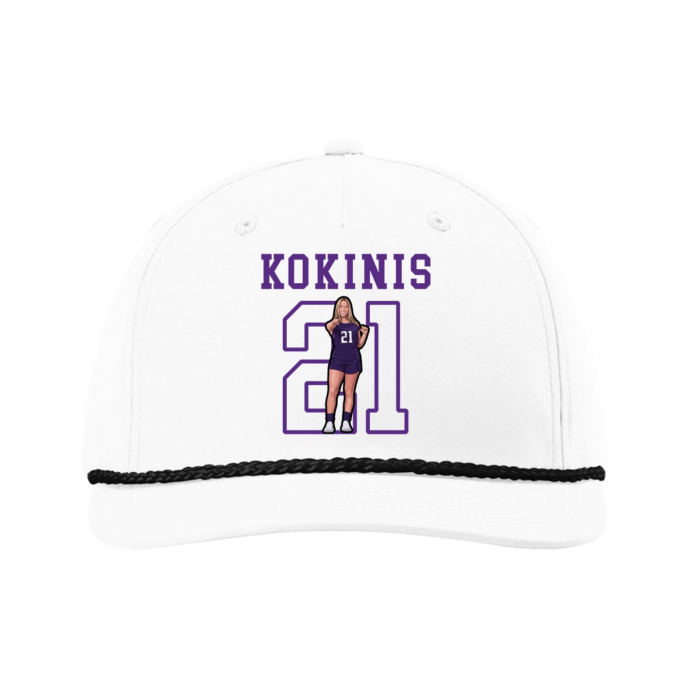 Five-Panel Classic Rope Cap — Shirsey in White