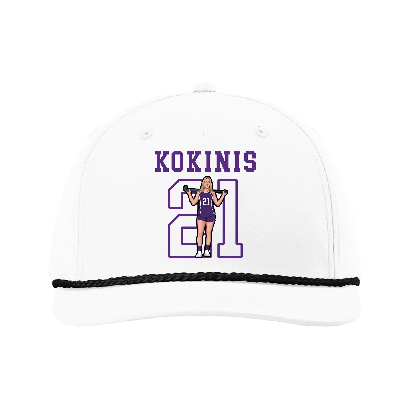 Five-Panel Classic Rope Cap — Shirsey in White