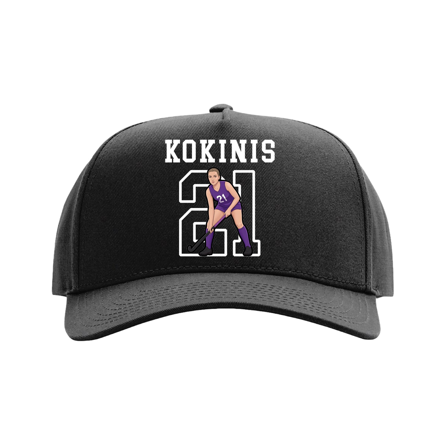 Full Fabric Five-Panel Champ Cap — Shirsey in Black