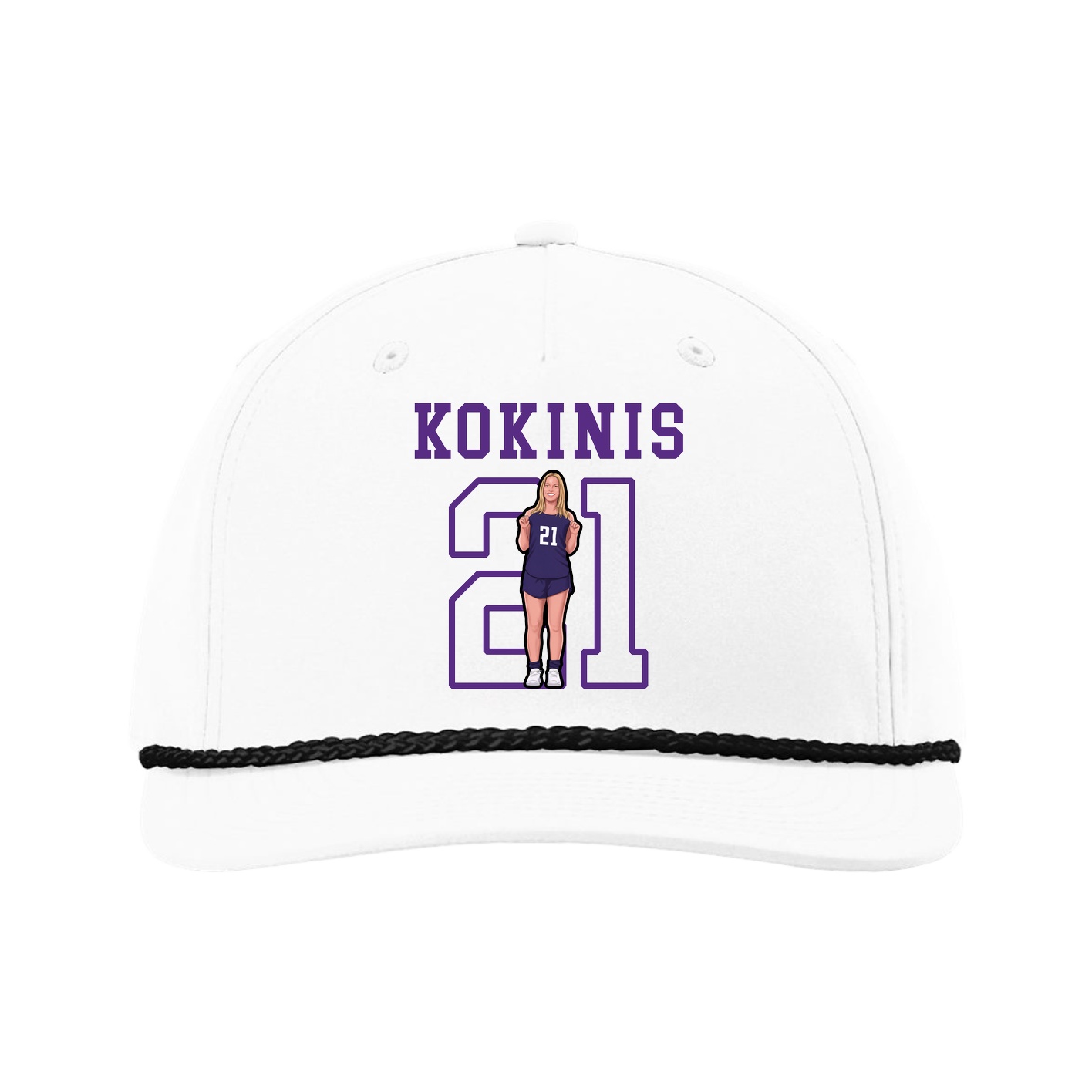 Five-Panel Classic Rope Cap — Shirsey in White