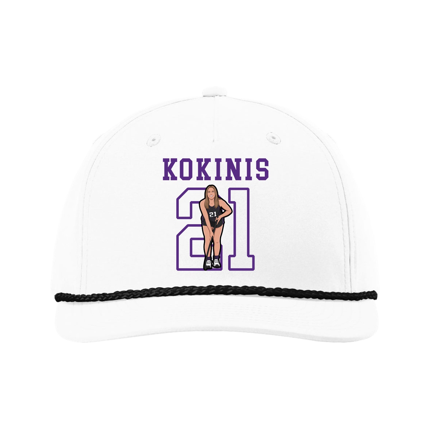 Five-Panel Classic Rope Cap — Shirsey in White