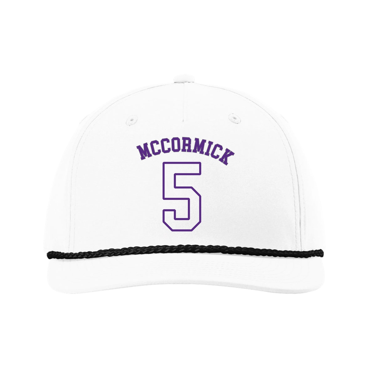 Five-Panel Classic Rope Cap — Shirsey Arch in White
