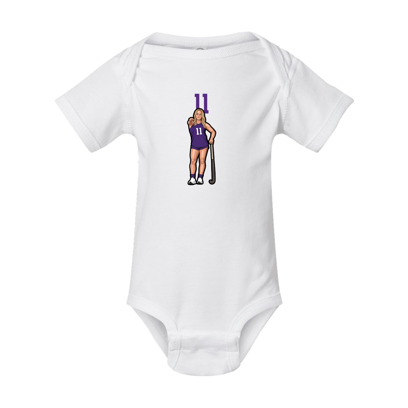 Baby Onesie — Number Top in White