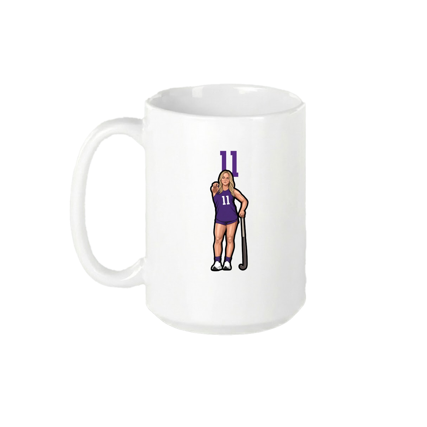 15oz Coffee Mug — Number Top in White