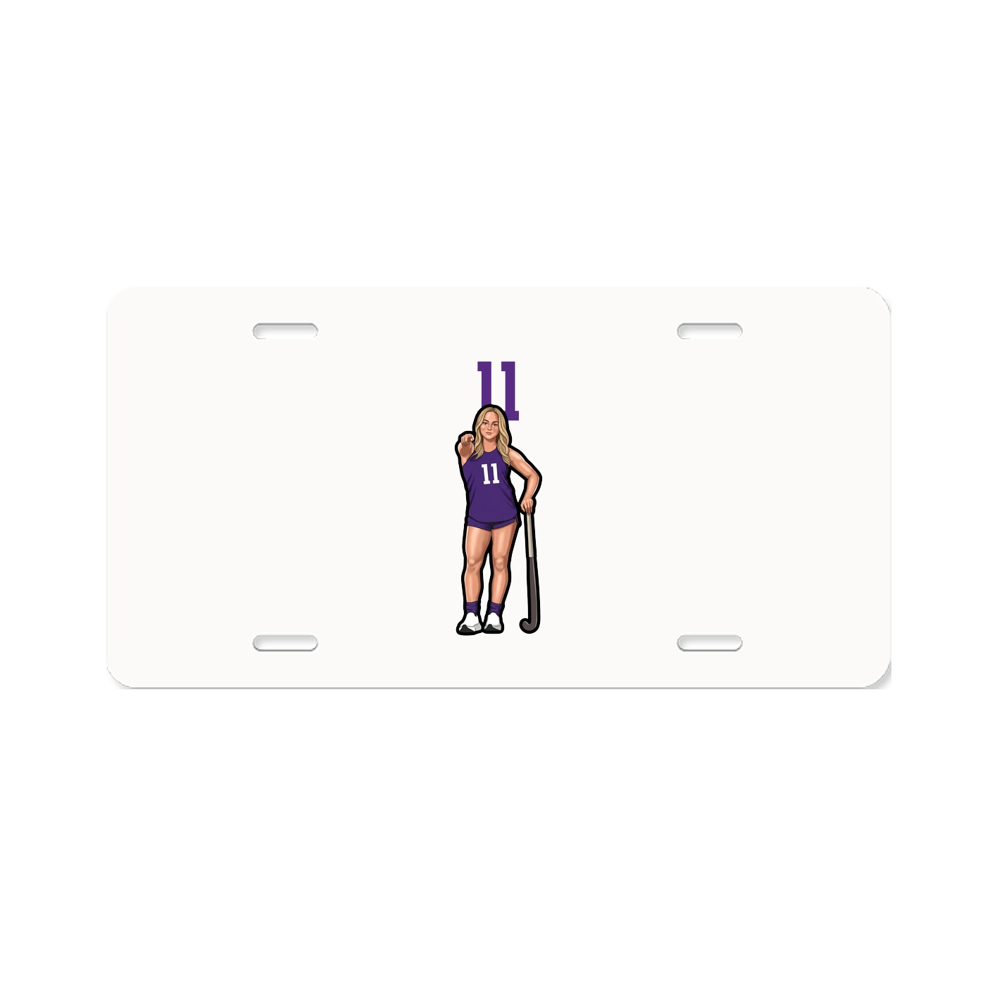 License Plate — Number Top in Classic