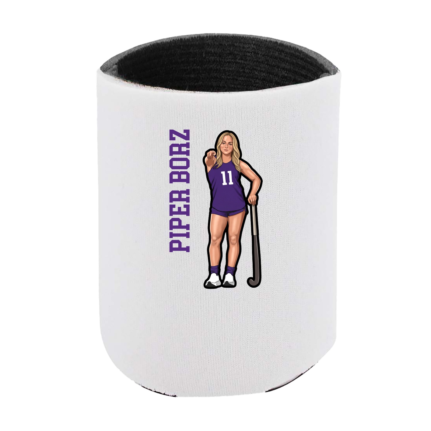 Can Holder — Name Vertical in White