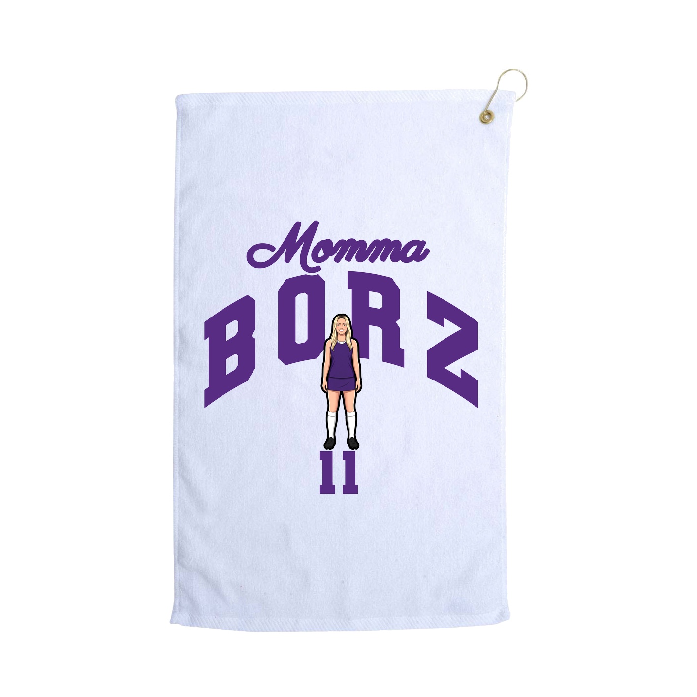 Golf Towel — Mothers Day Arch in White