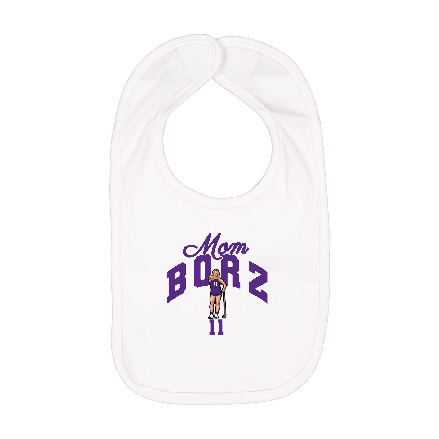 Infant Bib — Mothers Day Arch in White