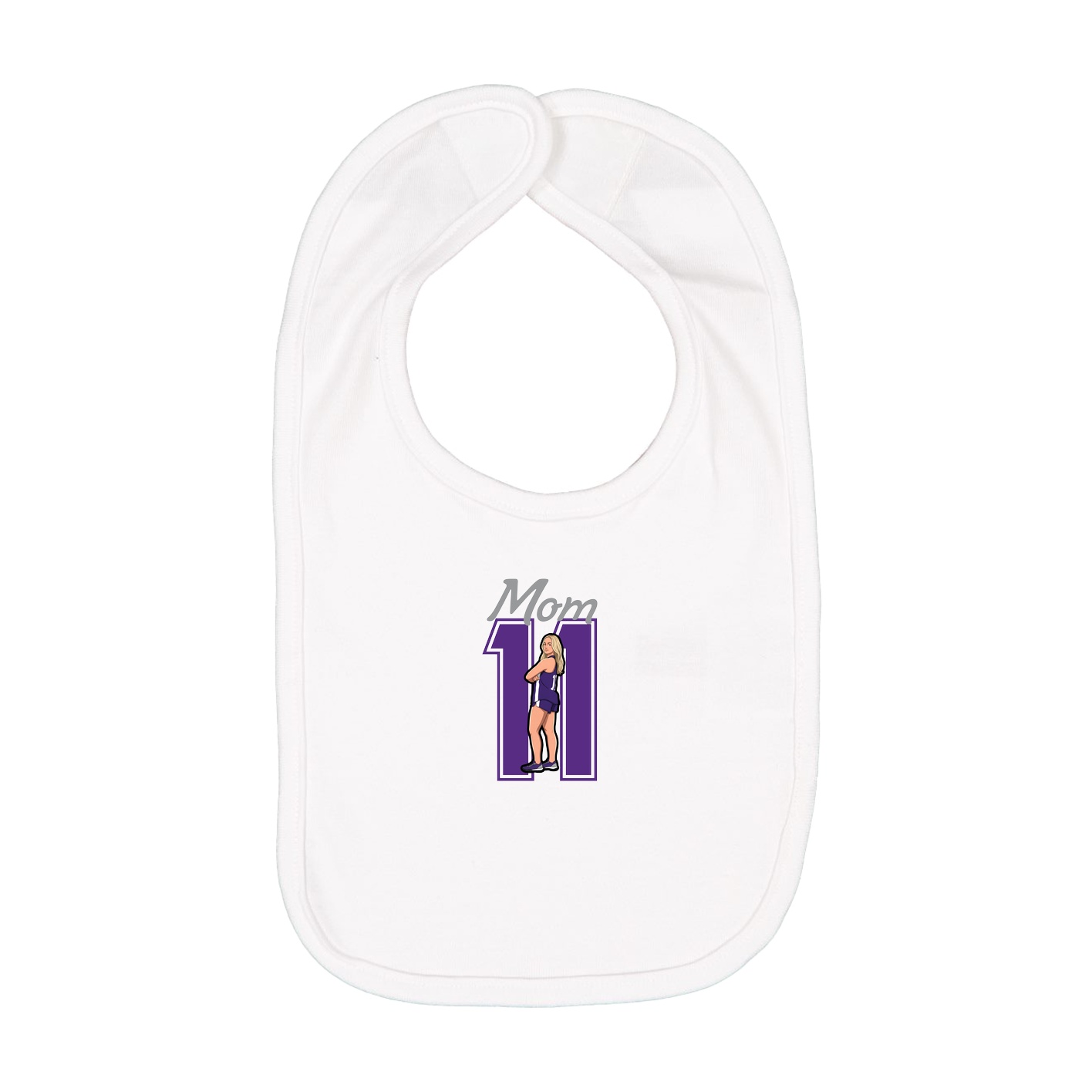 Infant Bib — Mothers Day Shirsey in White