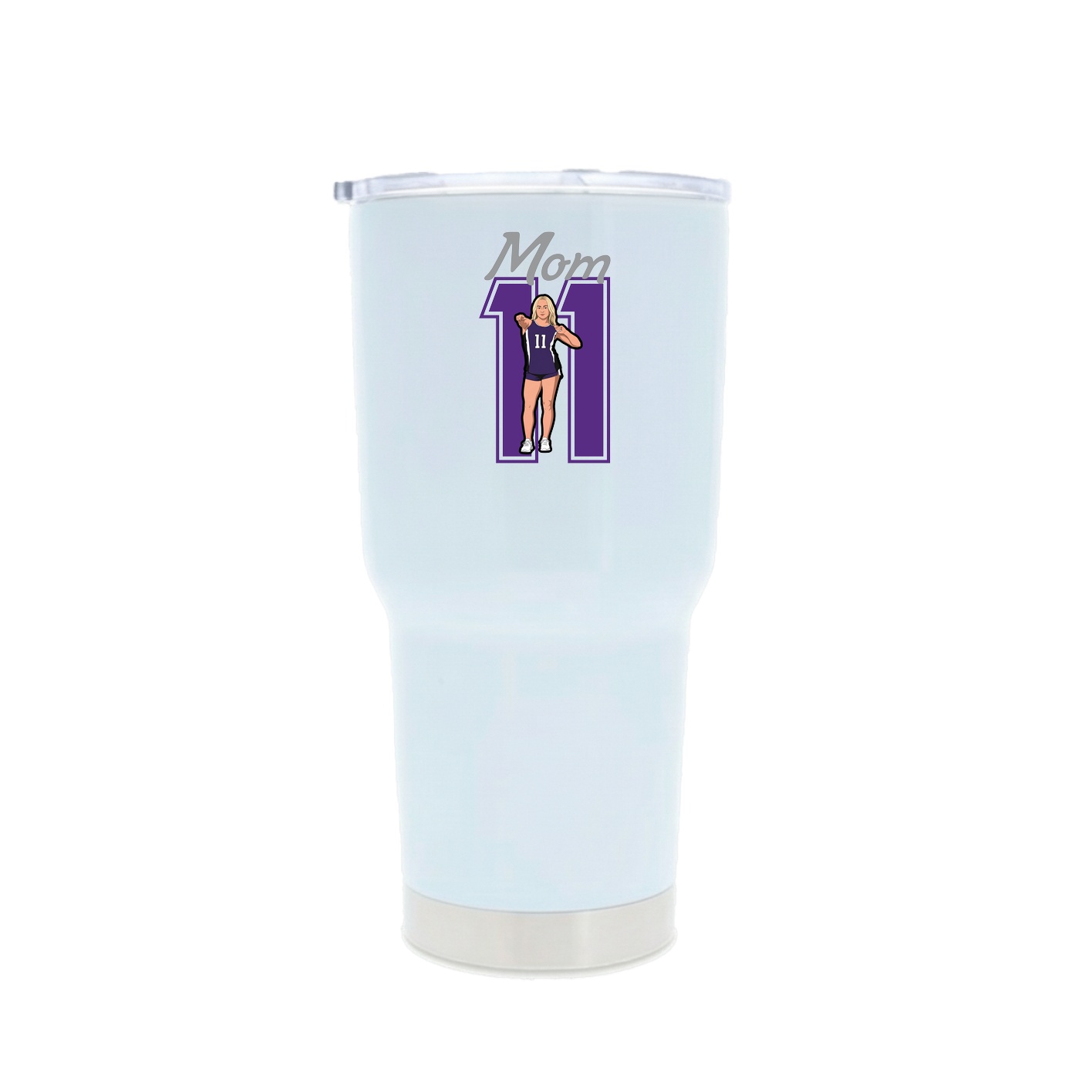 30oz Stainless Steel Tumbler — Mothers Day Shirsey in White