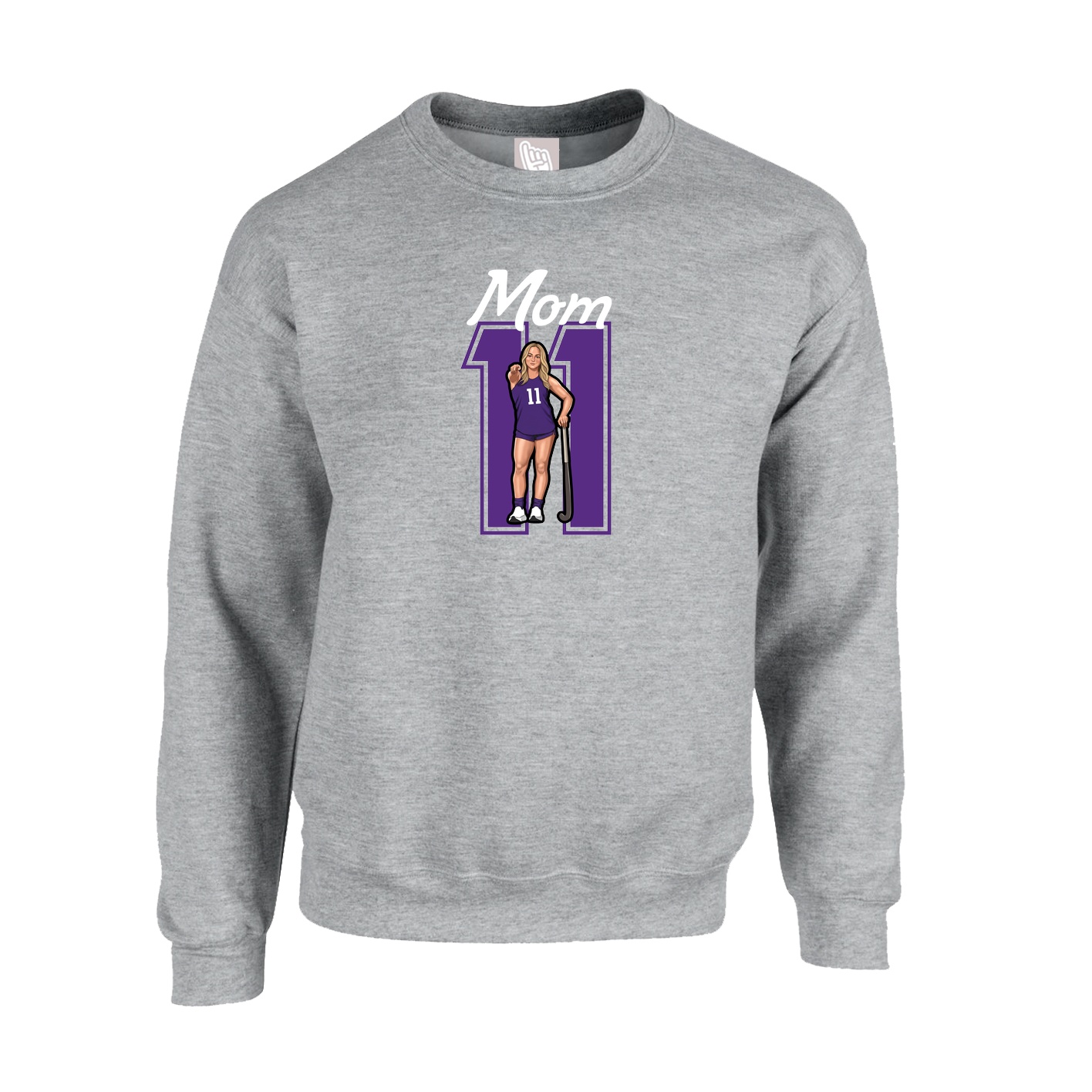 Fleece Crew — Mothers Day Shirsey in Grey