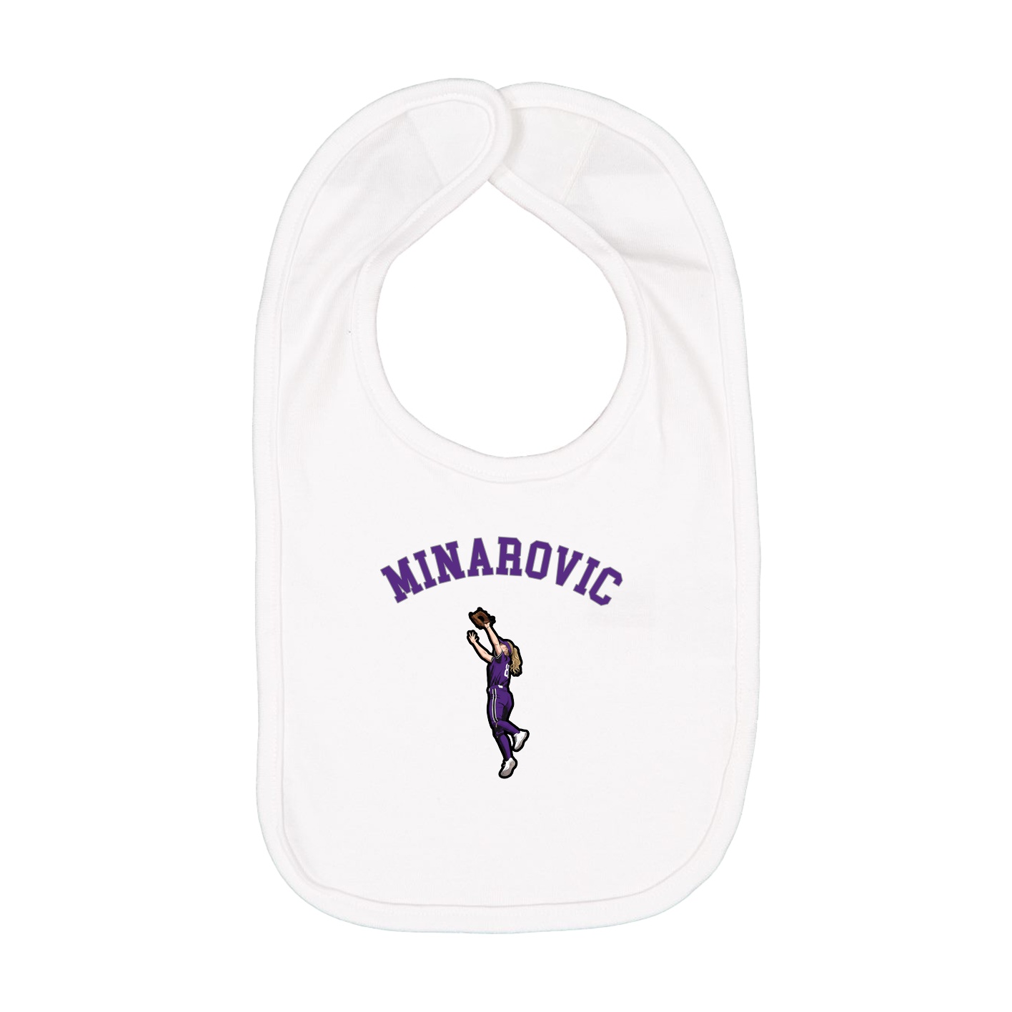 Infant Bib — Shirsey Arch in White