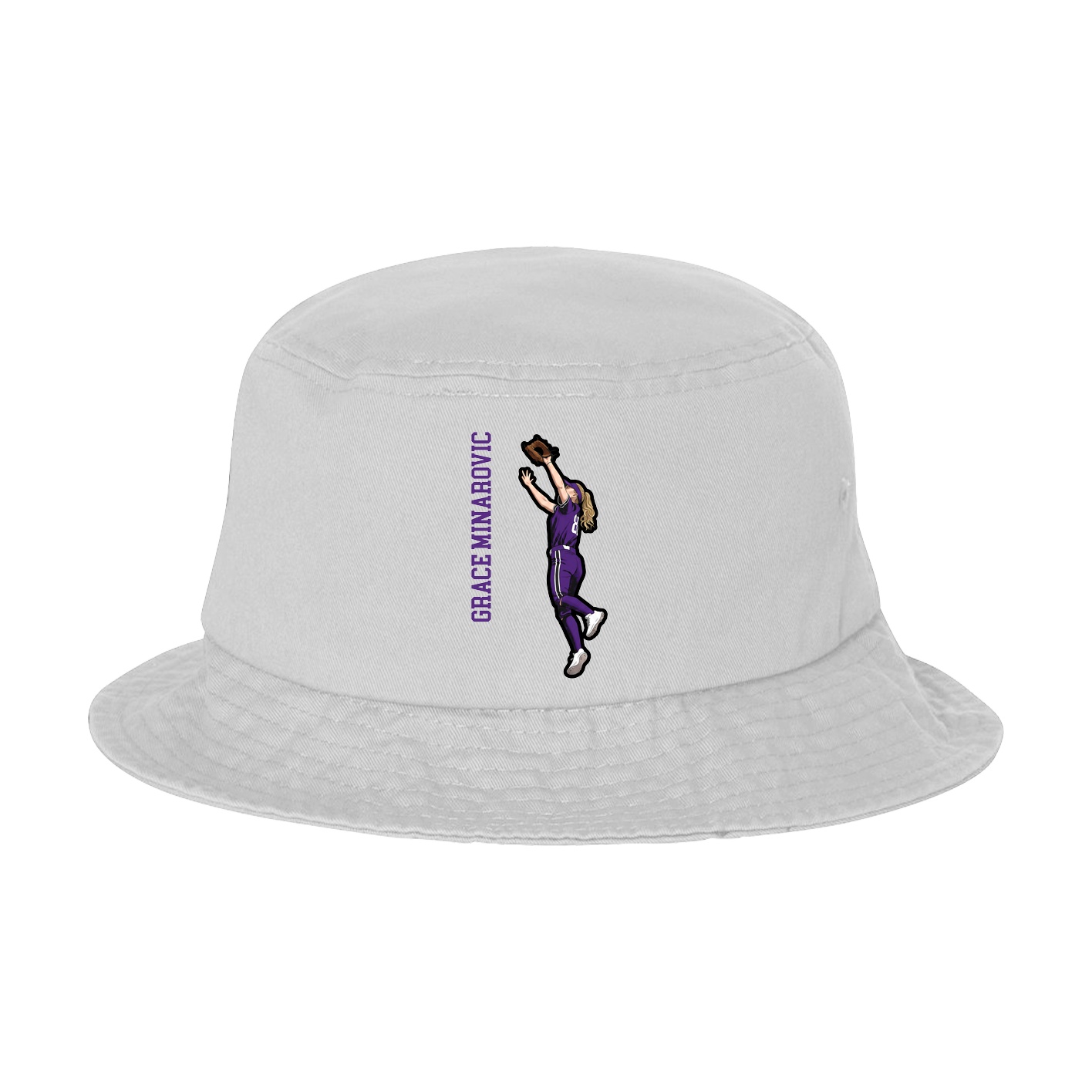 Bucket Cap — Name Vertical in White