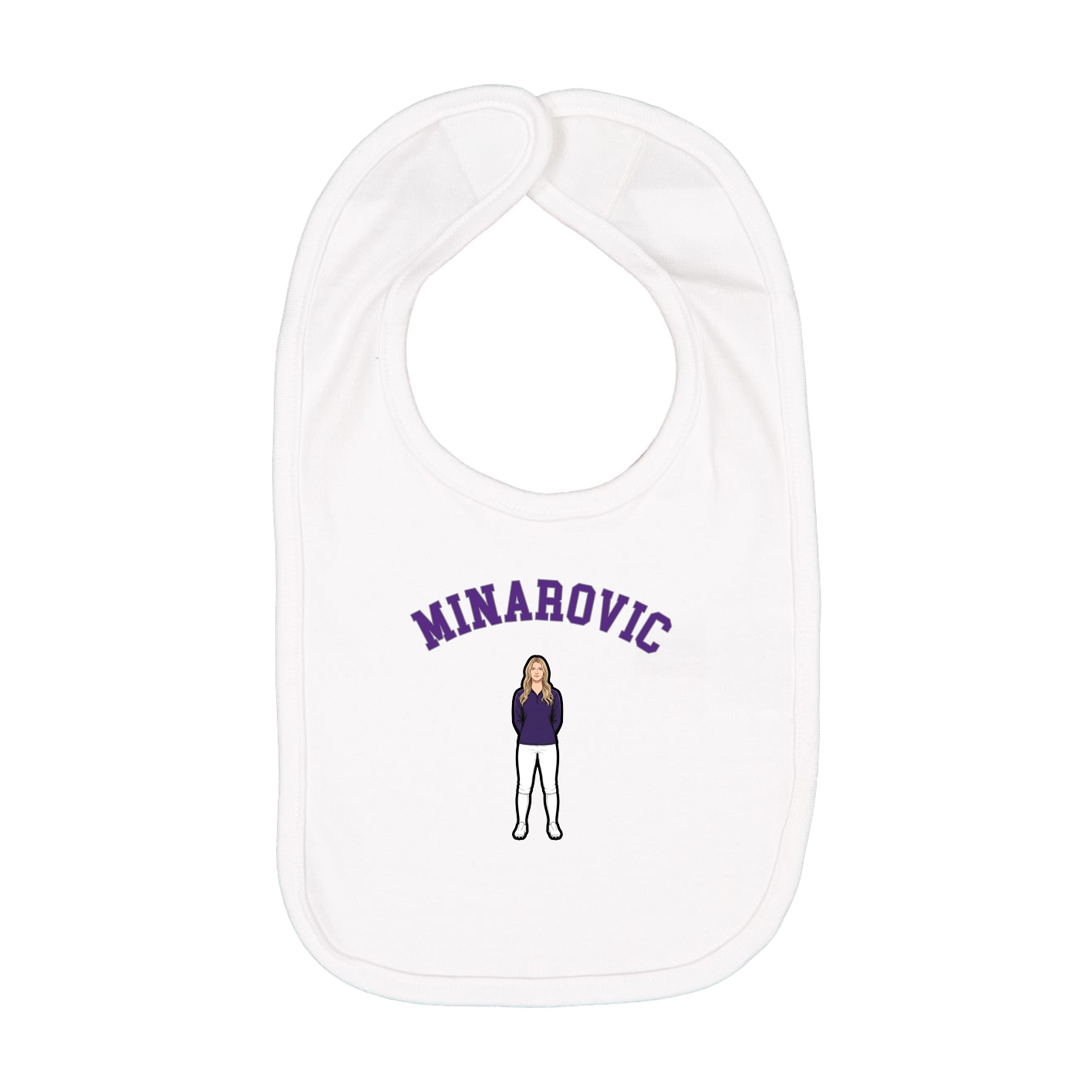 Infant Bib — Shirsey Arch in White