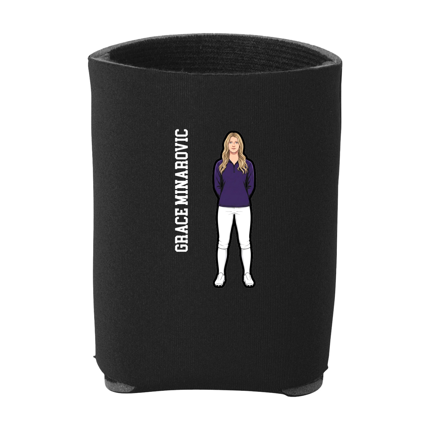 Can Holder — Name Vertical in Black