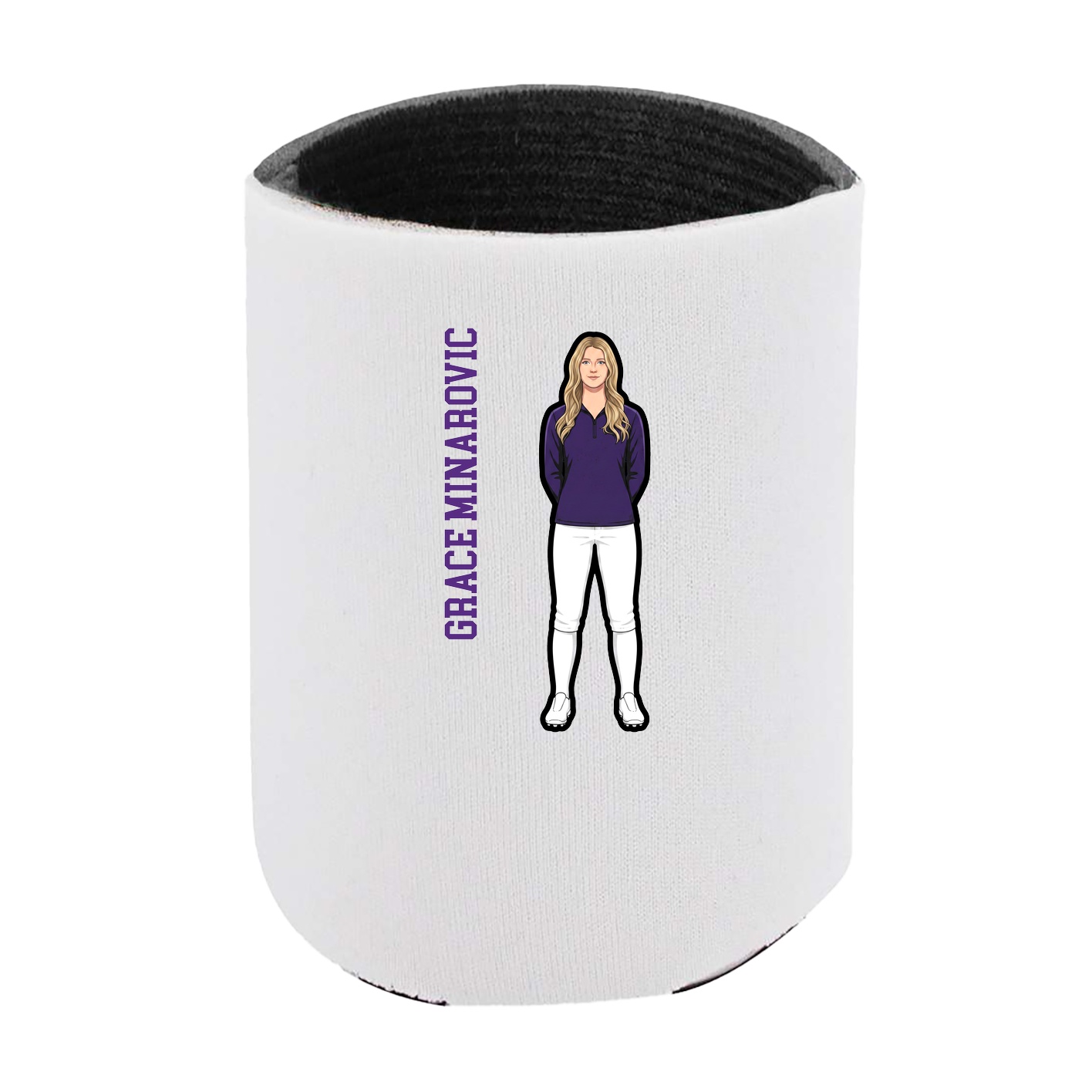 Can Holder — Name Vertical in White