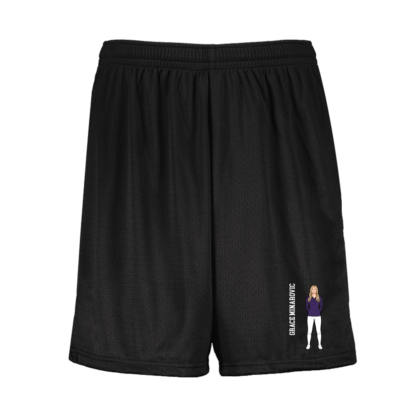 Shorts — Name Vertical in Black