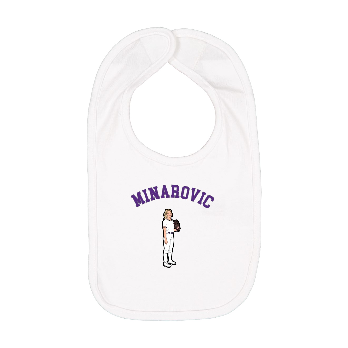 Infant Bib — Shirsey Arch in White