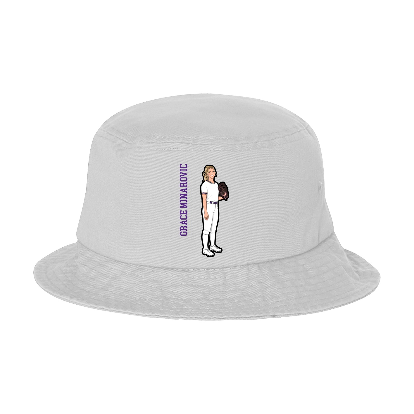 Bucket Cap — Name Vertical in White