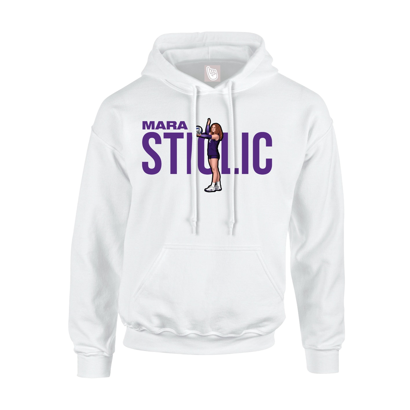 Youth Hoodie — Player Name in White