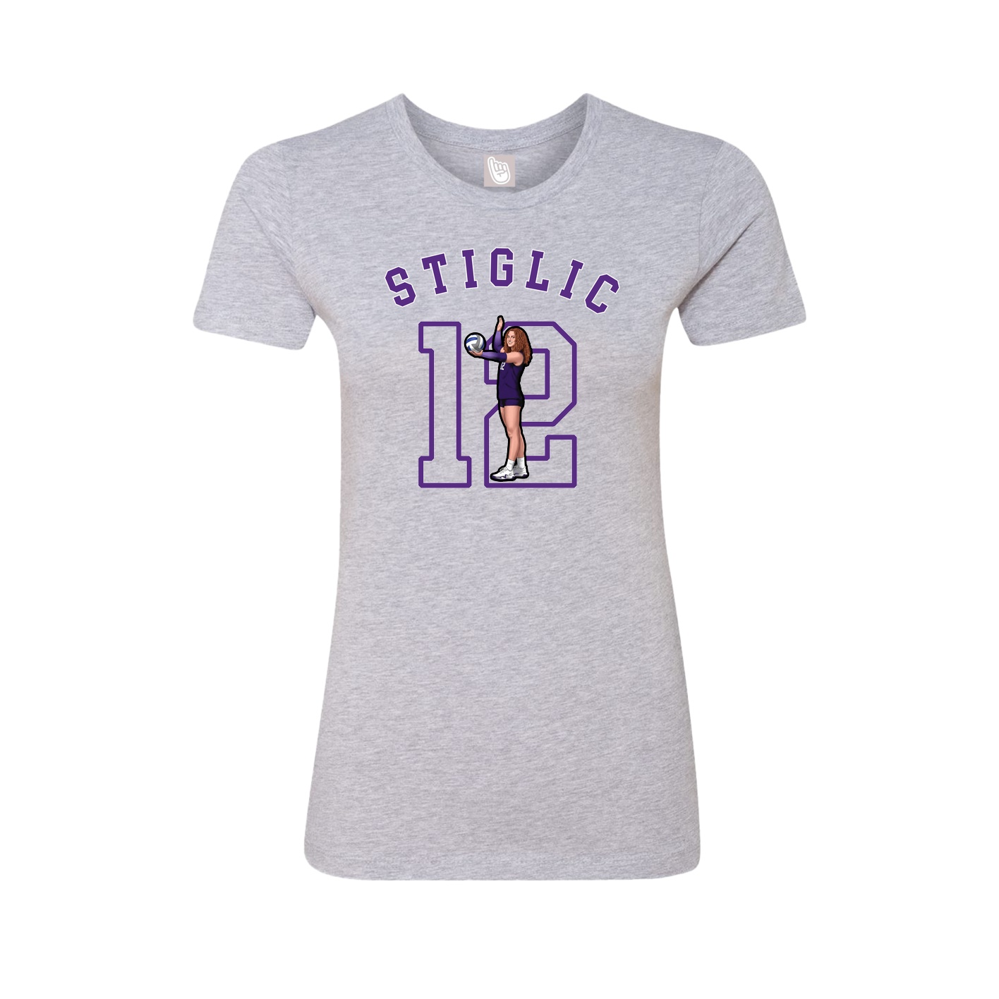 Fitted Women's Tee — Shirsey Arch in Grey