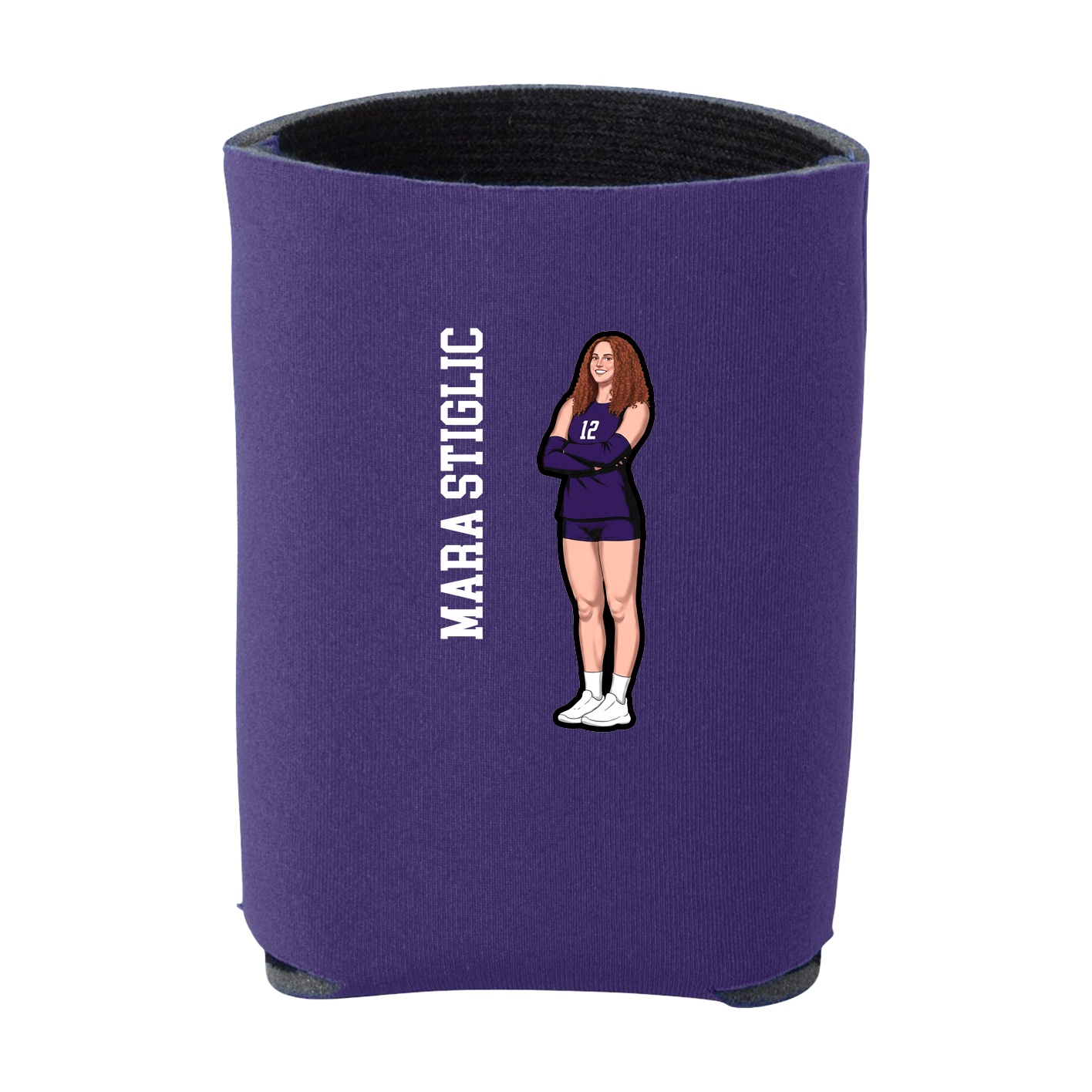 Can Holder — Name Vertical in Purple