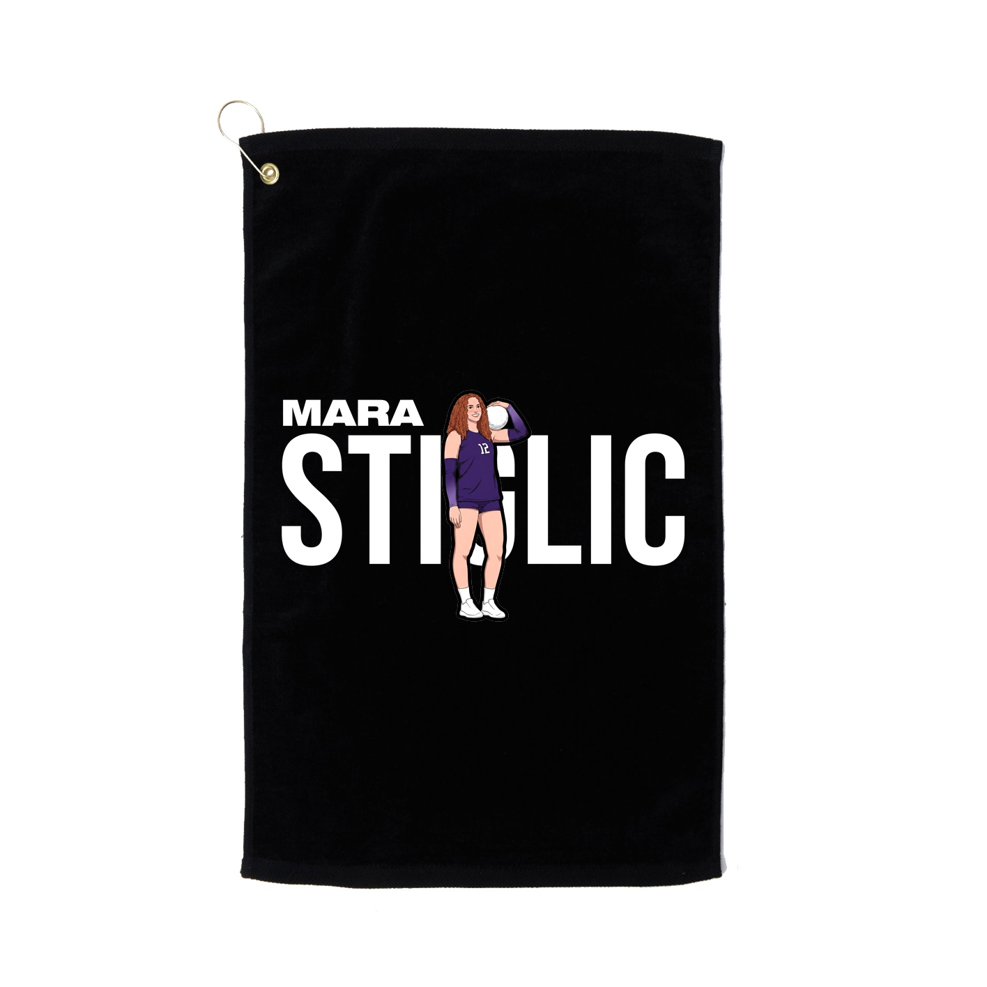 Golf Towel — Player Name in Black