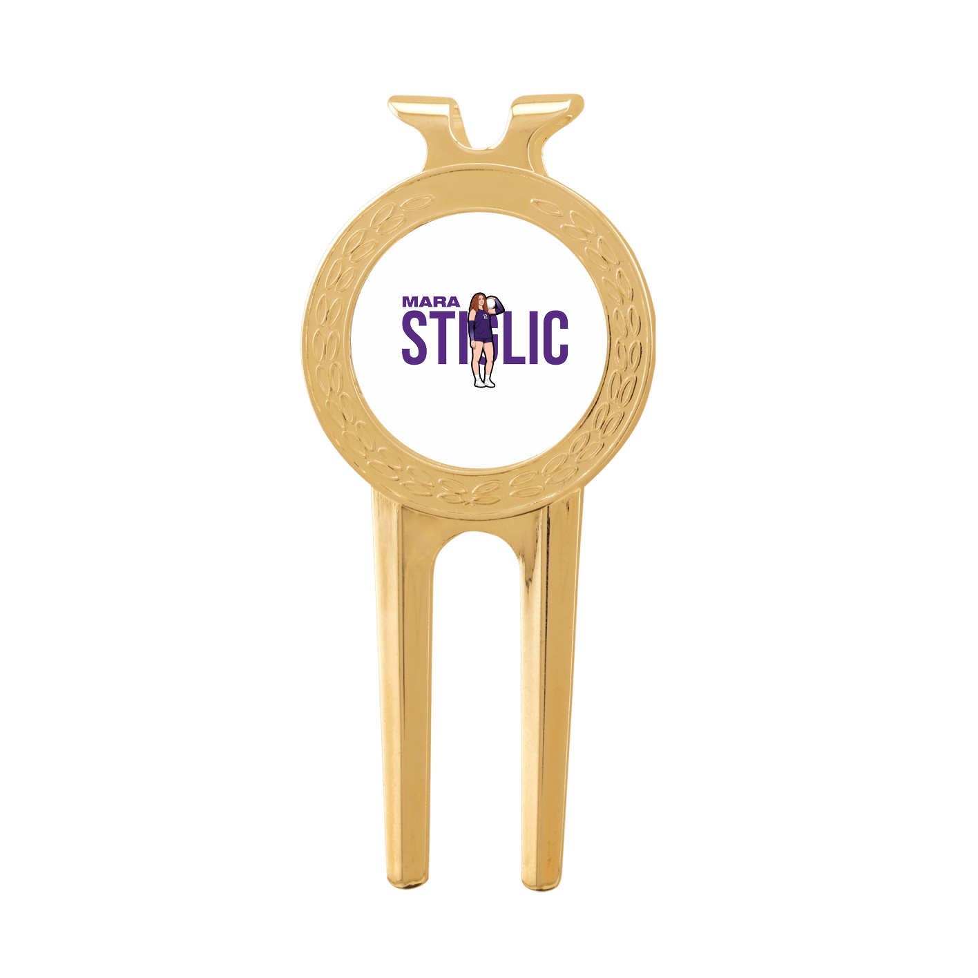 Divot Tool with Ball Marker — Player Name in Classic