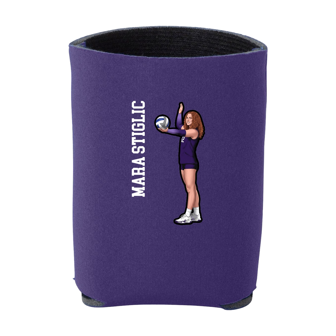 Can Holder — Name Vertical in Purple