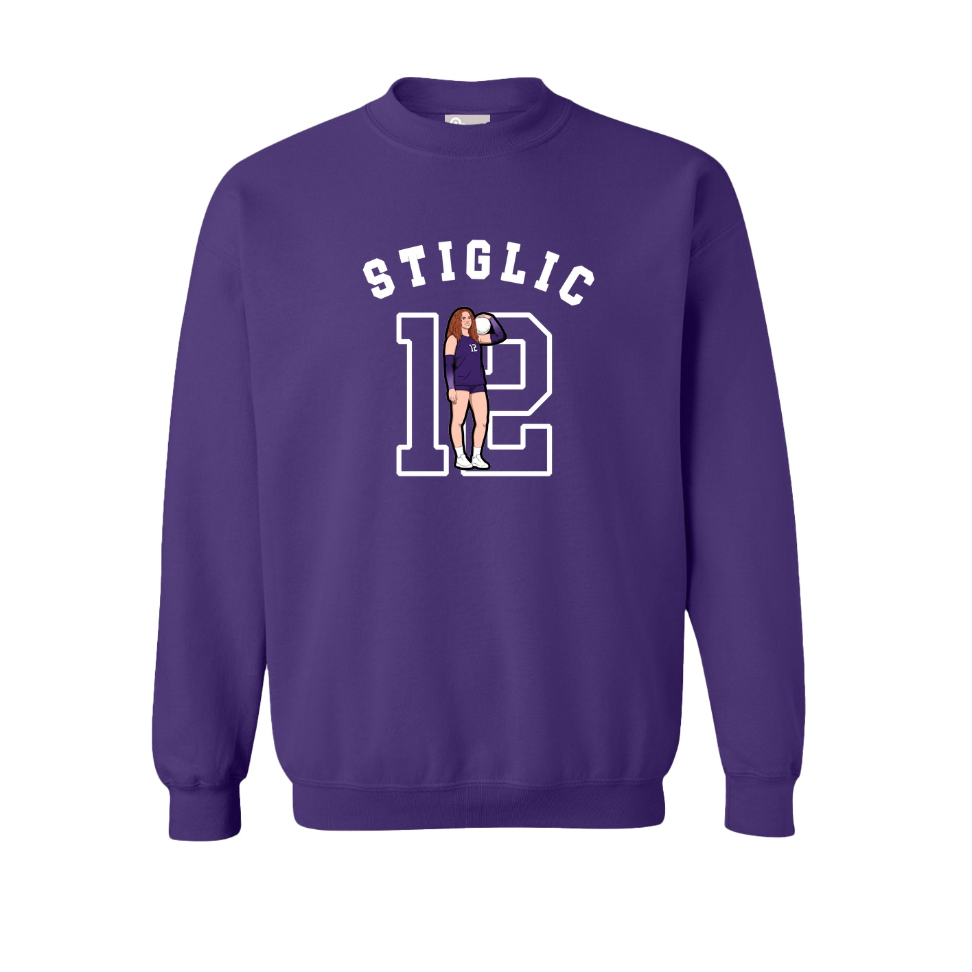 Fleece Crew — Shirsey Arch in Purple