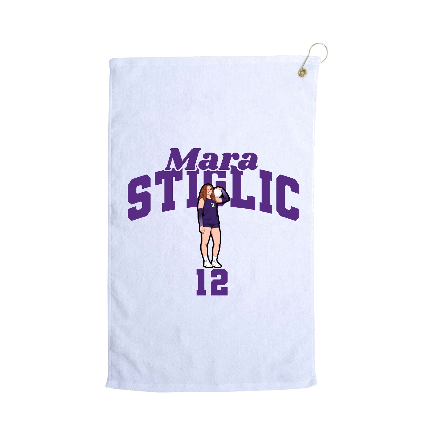 Golf Towel — Signature Arch in White