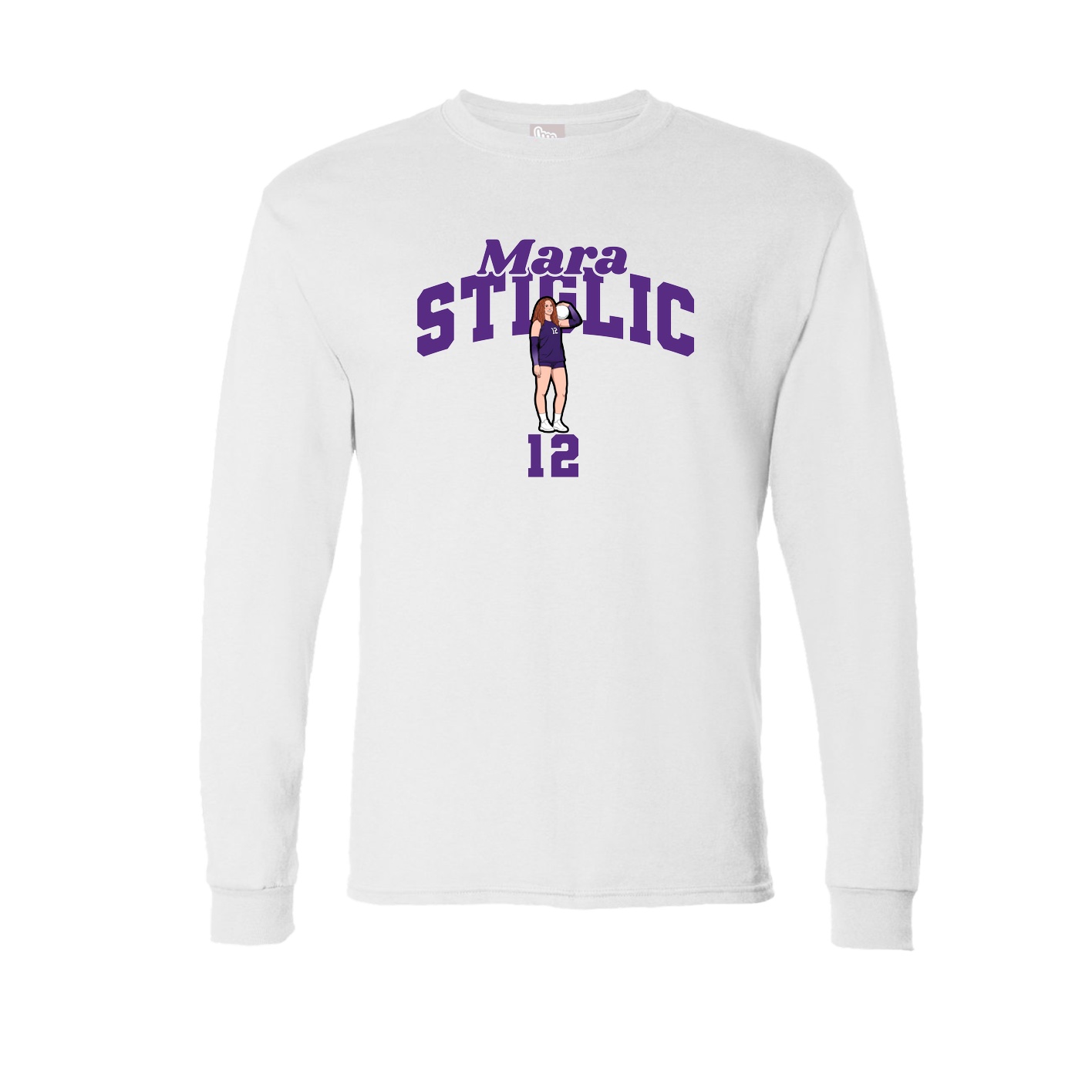 Long Sleeve Tee — Signature Arch in White