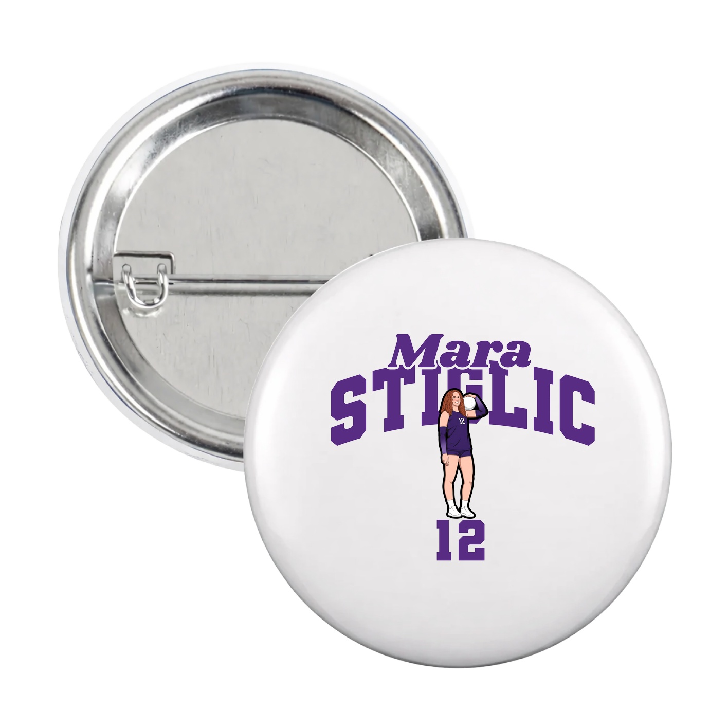 Game Day Button — Signature Arch in White