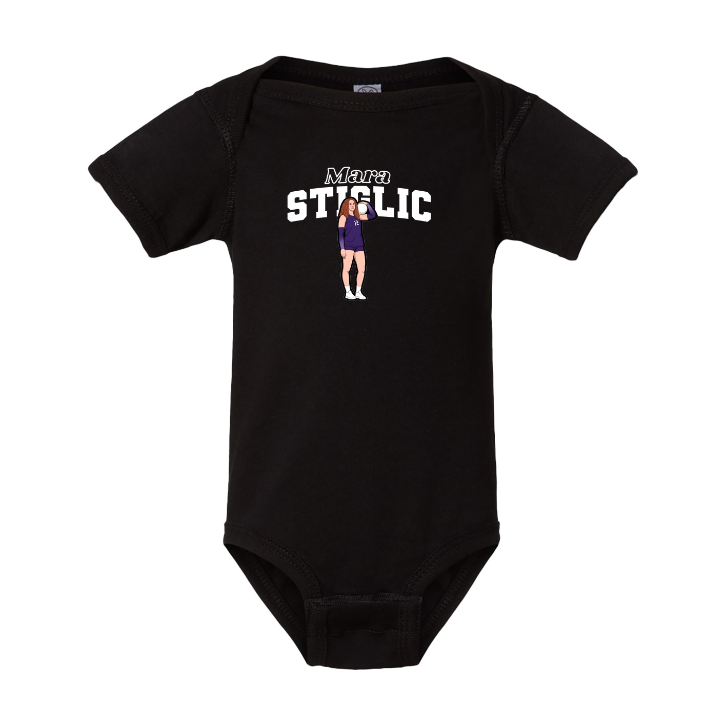 Baby Onesie — Name Arch in Black