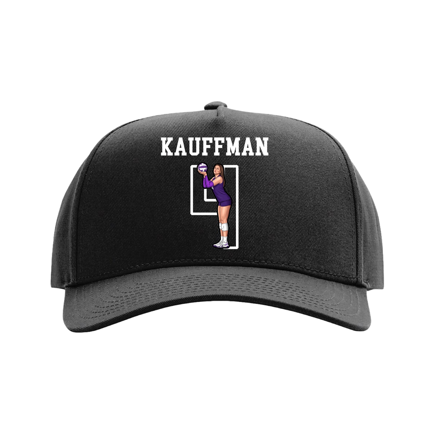 Full Fabric Five-Panel Champ Cap — Shirsey in Black